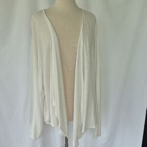 J Jill White Women's Lightweight  Sweater 4X GUC